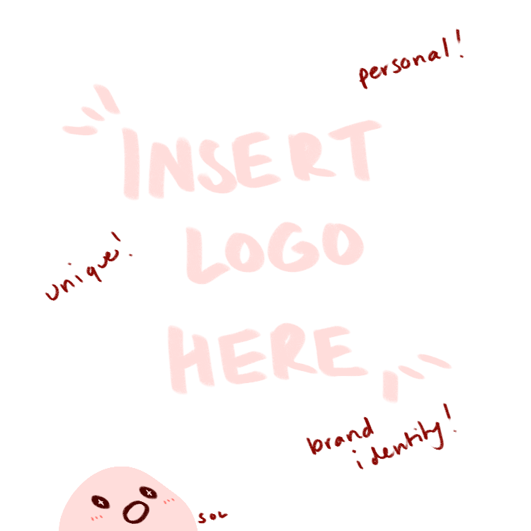 insert logo here image with small person in the corner in awe
