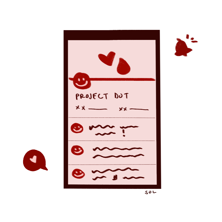 phone with pretend social media account