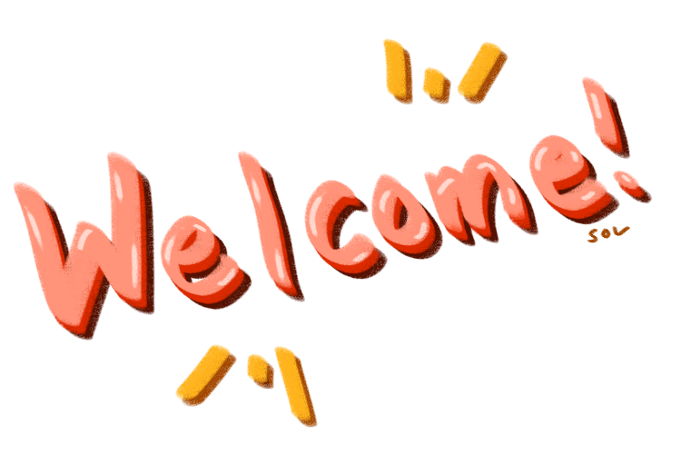 welcome in big letters